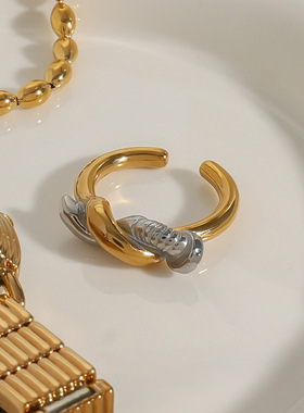 欧美钛钢戒指感轻奢ins指环