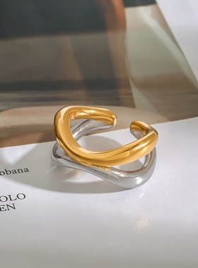 欧美钛钢小众设计戒指