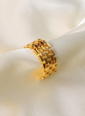 欧美时尚潮流款宽面开口戒指