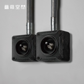 工业风美式 老式 铸铁开关单控手拨开关明装 蘑菇空间 或暗装 开关盒