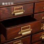 仿古纯黄铜标签拉手抽屉斗柜名片标签框中式 橱柜卡片标牌插槽把手