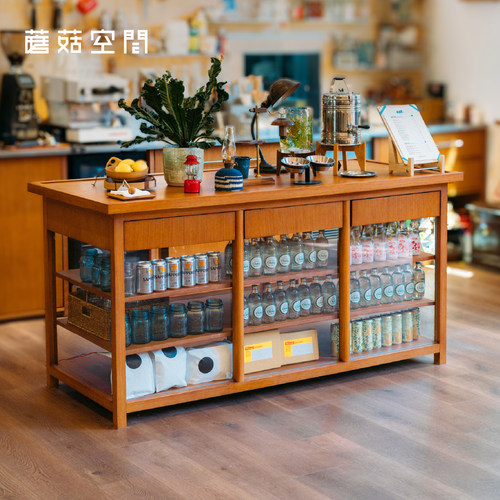 蘑菇空间岛台中古风中岛柜