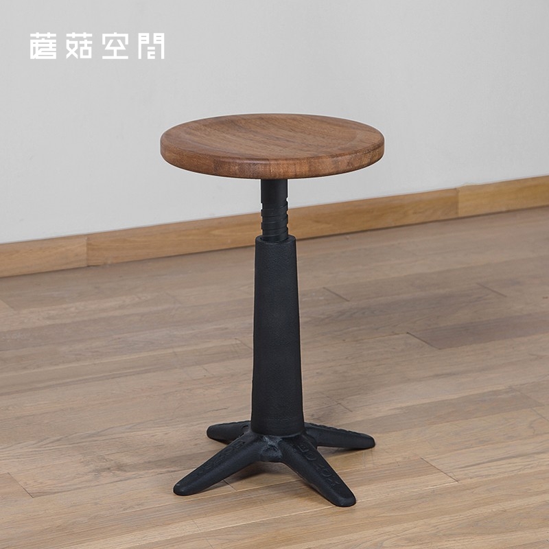 kinoco美式复古铁艺酒吧升降凳