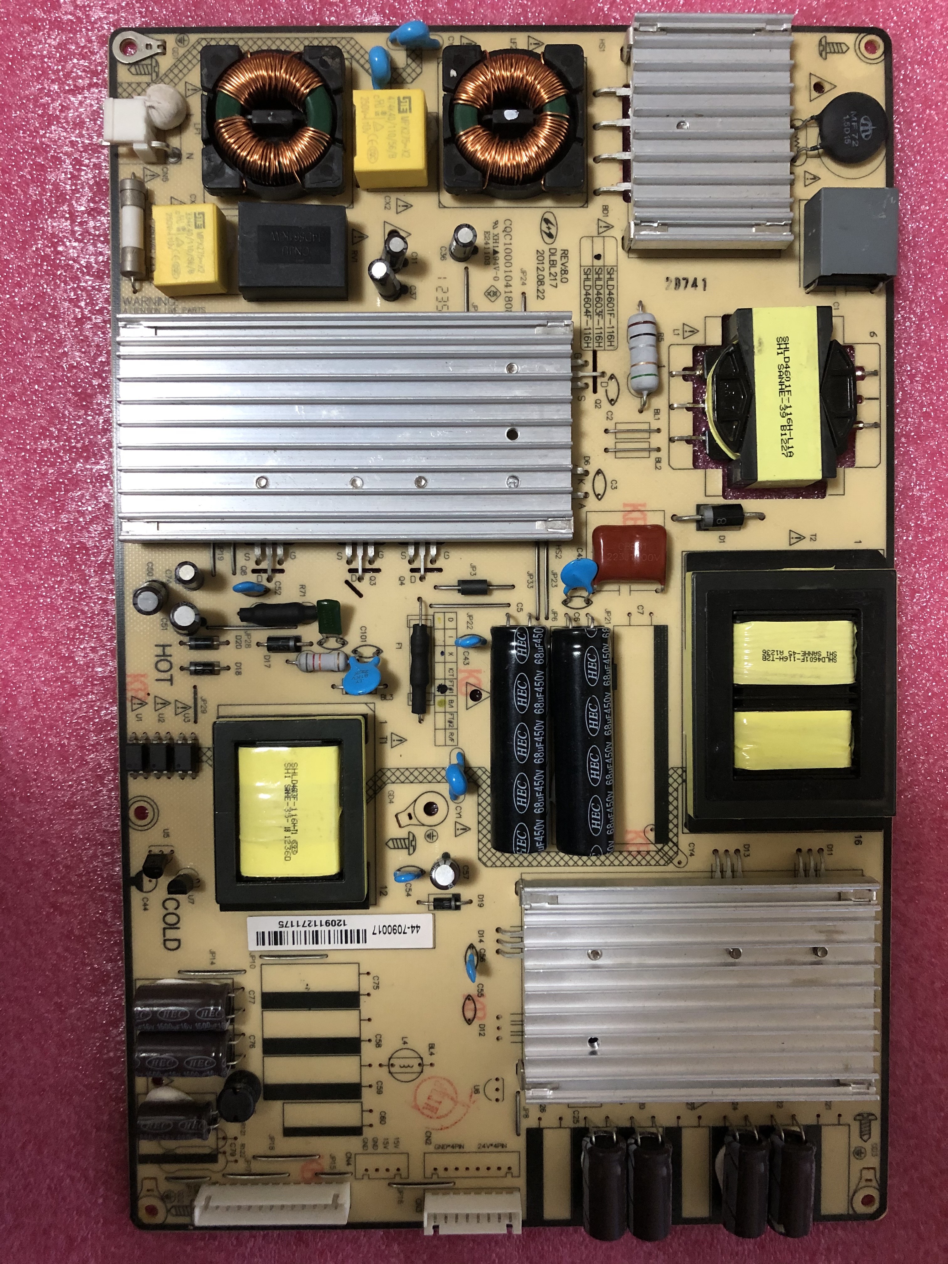 全新BOE京东方LE-46M850D电源板SHLD4603F-116H REV:8.0 DLBL217