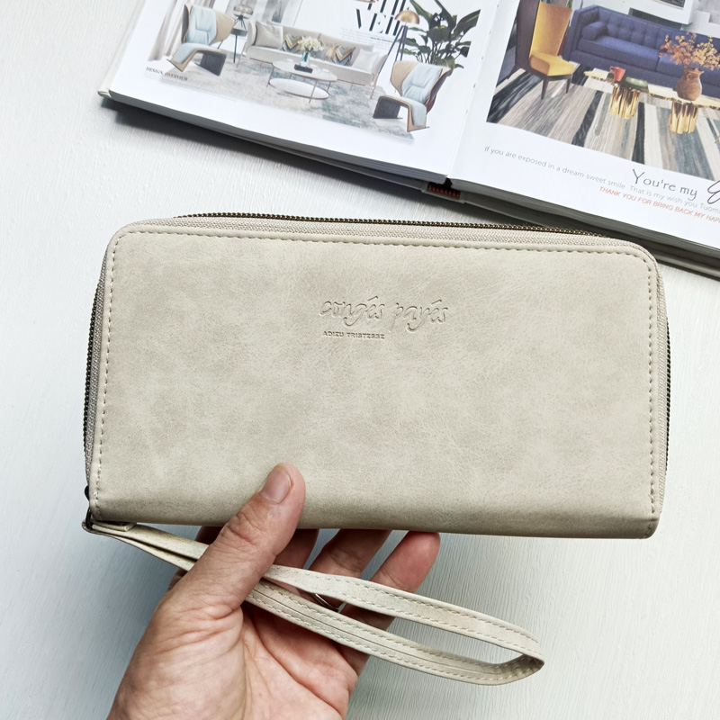 日式附录款长款钱包证收纳包拉链包多卡位驾驶证手拿包卡包手挽