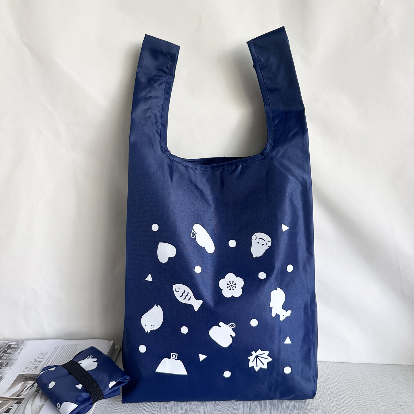 便携折叠购物收纳袋蓝色收纳轻便购物袋逛街买菜环保袋方便布袋子,收纳整理,购物袋/环保袋/帆布袋,淘宝优惠券,粉丝福利购,淘宝优惠卷