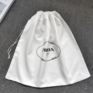 优质白色字母抽绳收纳袋大小号皮包包防尘保护袋衣物便携整理鞋 袋