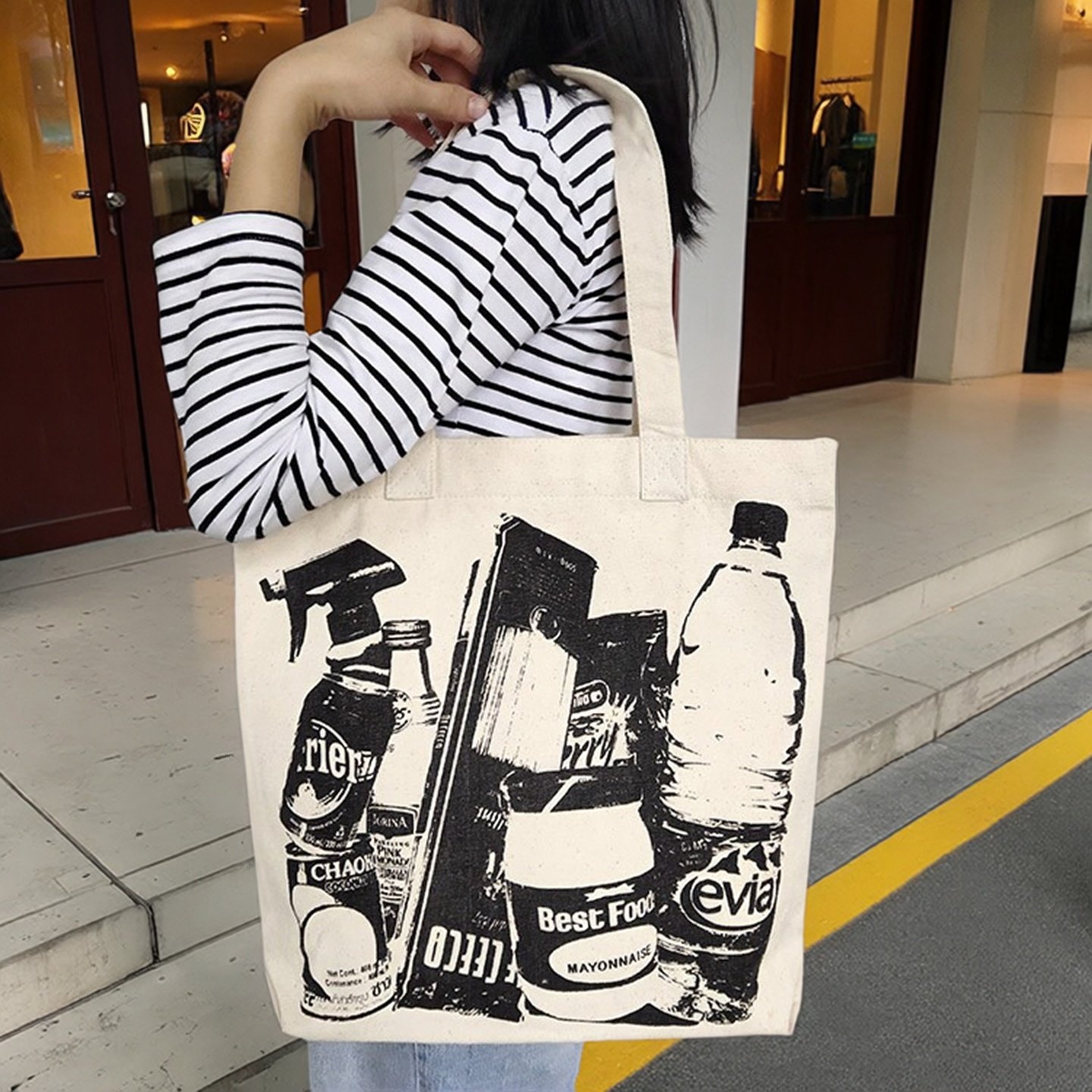 日系重工加厚帆布包复古熟女通勤托特包大容量单肩设计感小众托特,箱包皮具/热销女包/男包,时尚帆布包,淘宝优惠券,粉丝福利购,淘宝优惠卷