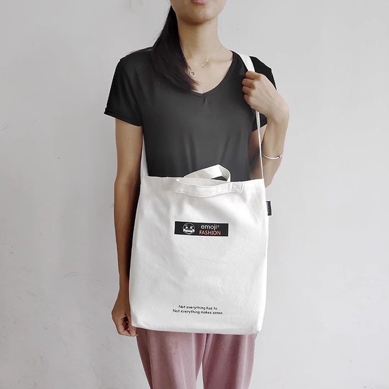 外贸棉布手提包单肩便携帆布袋日系学生百搭韩版休闲购物收纳包包