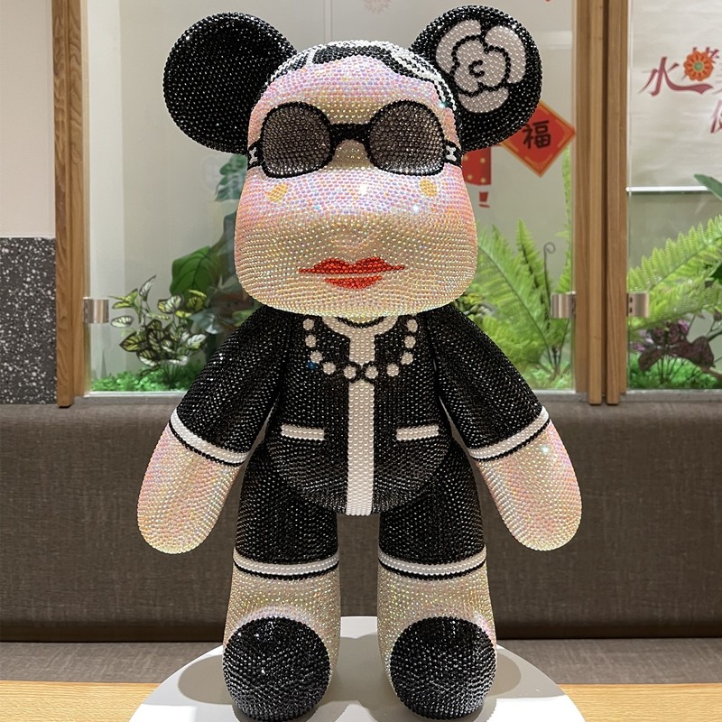 潮牌手工diy贴钻暴力熊玩偶材料包摆件粘钻熊贴钻积木熊潮流礼品,模玩/动漫/周边/娃圈三坑/桌游,动漫水杯/居家/百货,淘宝优惠券,粉丝福利购,淘宝优惠卷