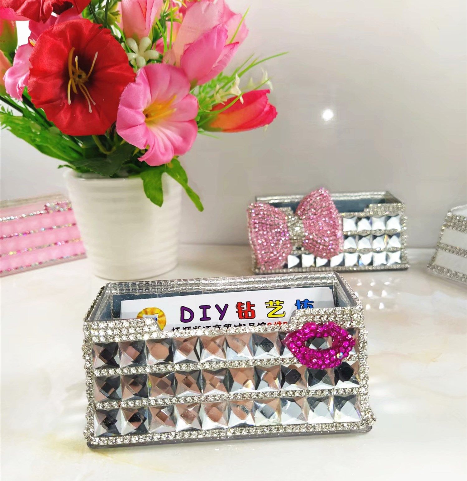 手工DIY贴钻名片座镶钻名片座 包邮办公用品档口专用钻名片盒卡片,文具电教/文化用品/商务用品,名片盒,淘宝优惠券,粉丝福利购,淘宝优惠卷
