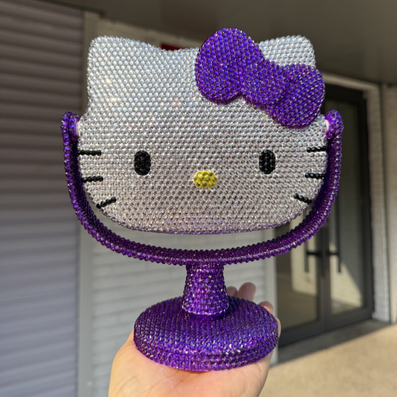 HelloKitty手工diy粘贴贴钻镜子