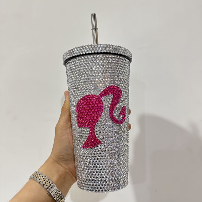 美人头镶钻杯子手工DIY贴钻水杯