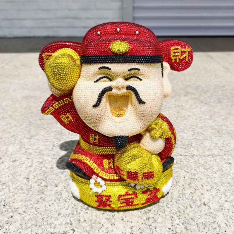 贴钻DIY财神存钱罐摆件硬币粘钻