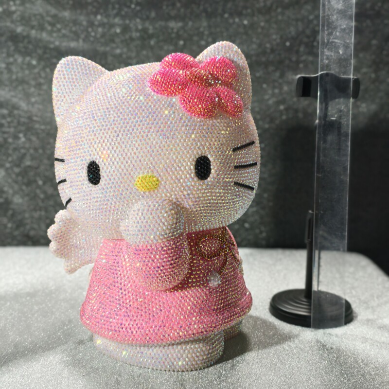 36厘米侧身天使KT猫贴钻存钱罐