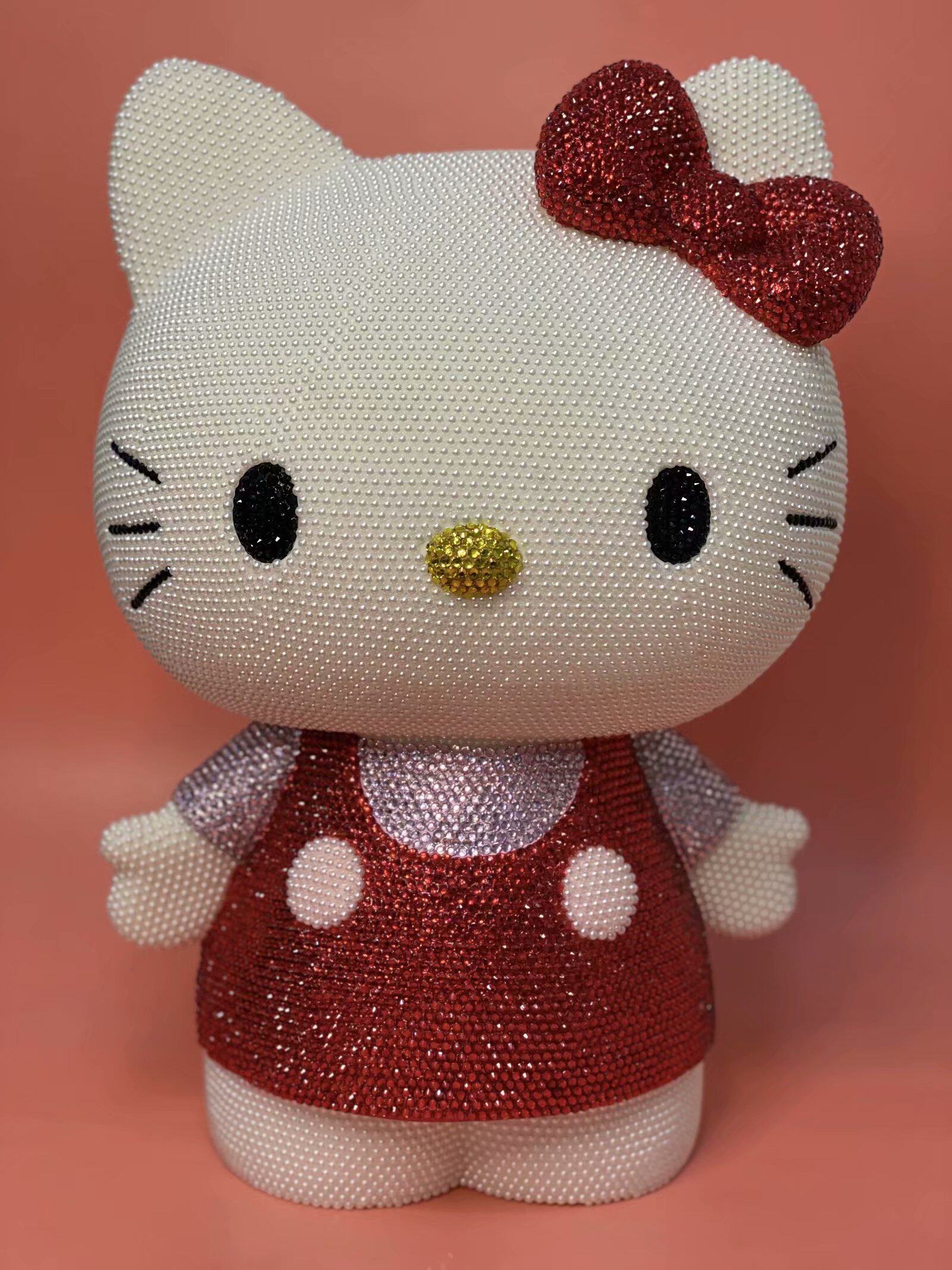 包邮kt猫大号41厘米高摆件坐姿存钱罐家居摆饰节日礼物储蓄罐送礼