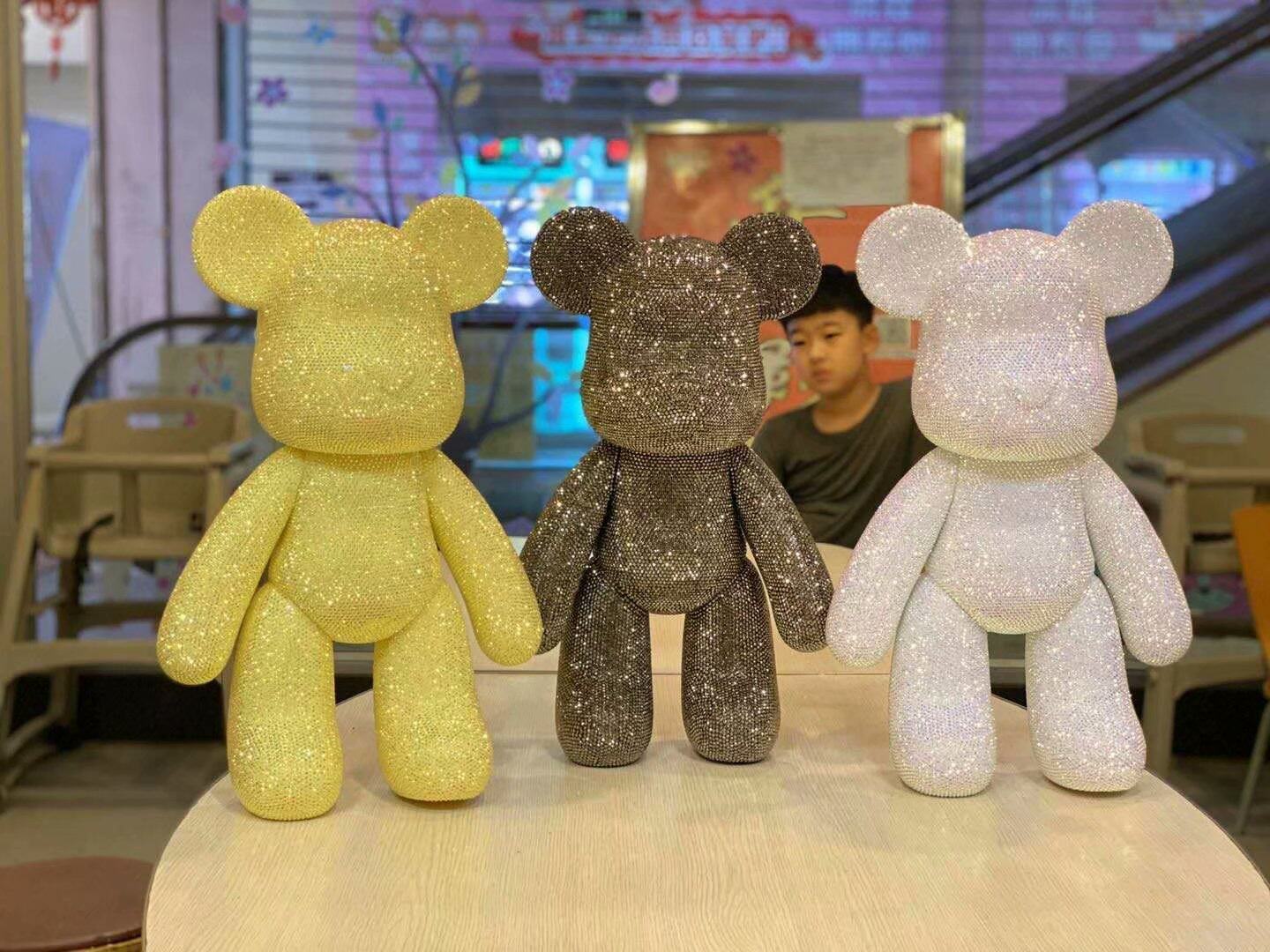 53厘米抖音爆款手工熊diy贴钻大号熊摆件 粘钻熊点钻玩偶礼品镶钻