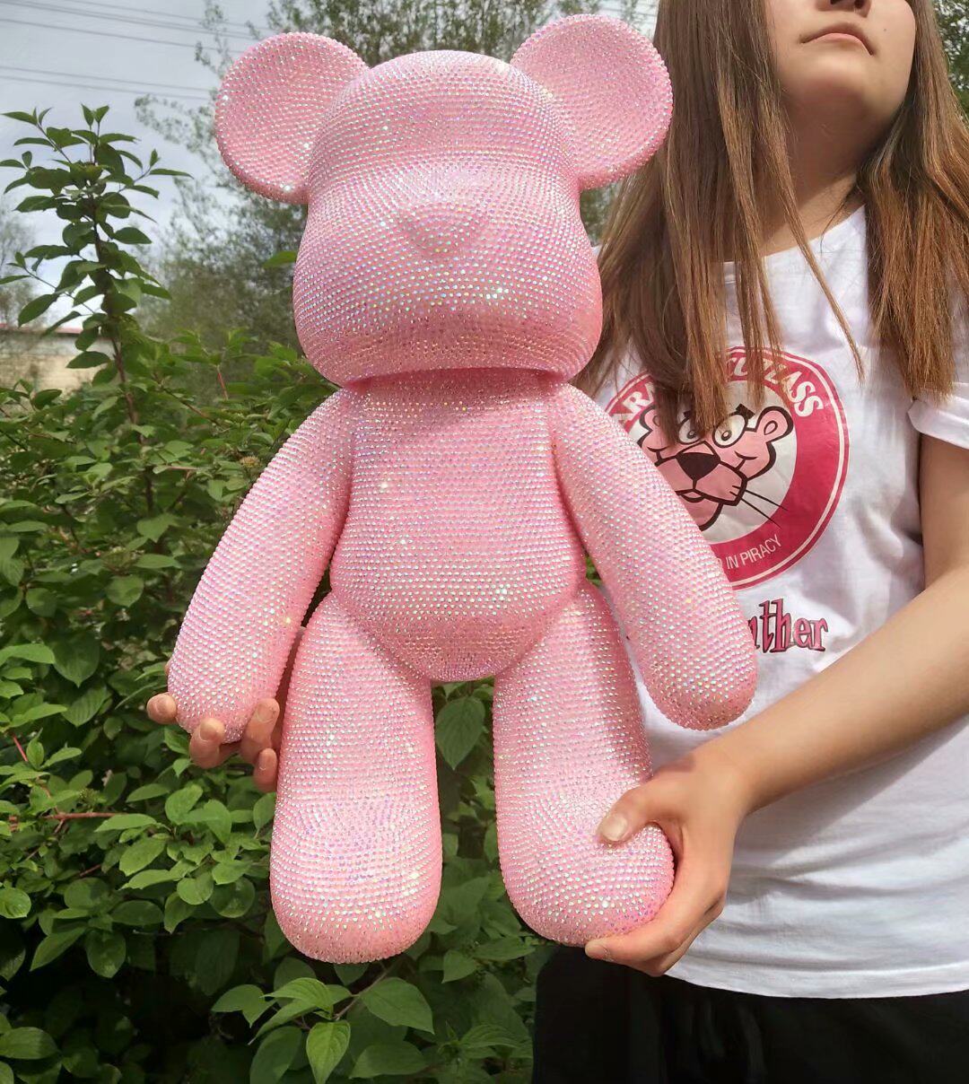 diy手工贴钻制作大号熊生日礼物家居摆件镶钻玩偶公仔暴力熊礼品