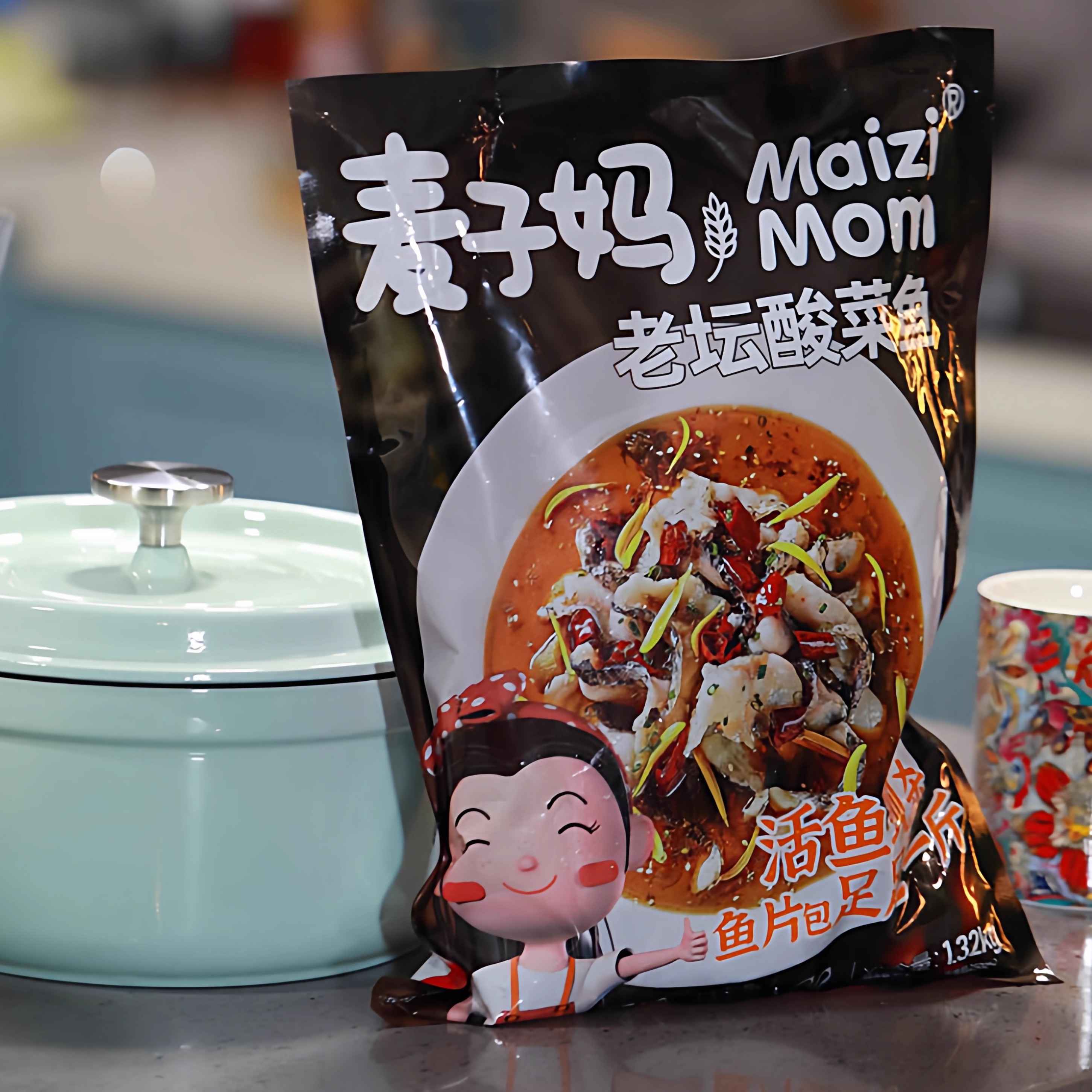 1.32kg 3大袋 麦子妈老坛酸菜鱼黑鱼片半成品懒加热快手菜