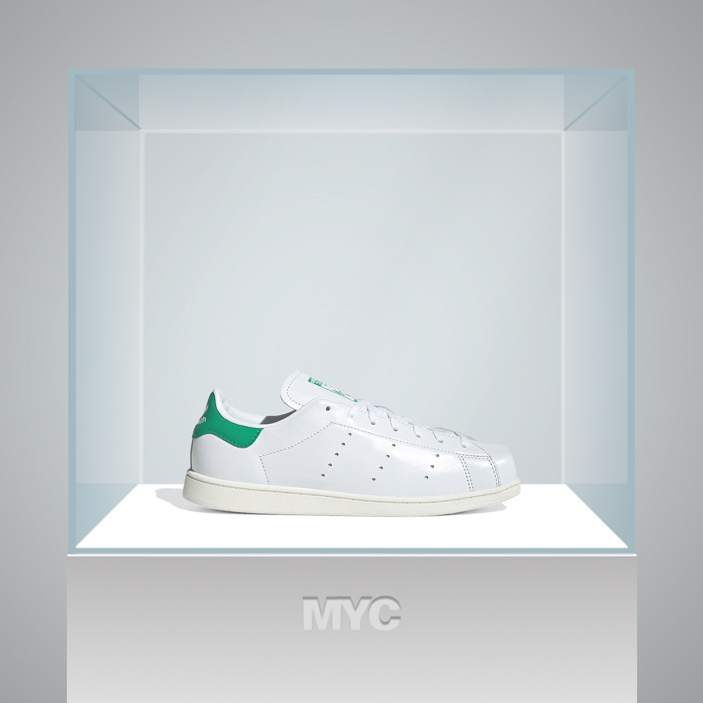 阿迪达斯Adidas STAN SMITH SQ休闲绿尾皮面方头运动板鞋KI5230