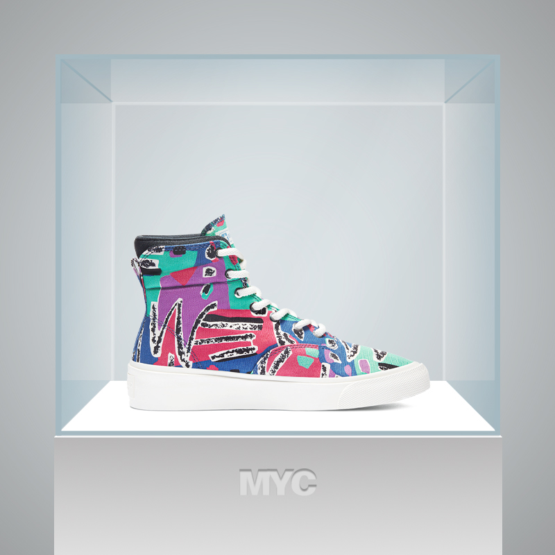 匡威fog x converse skidgrip联名厚底高帮涂鸦帆布鞋169888c