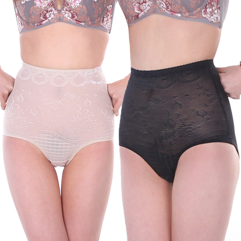 女士产后高腰透气提花束身裤