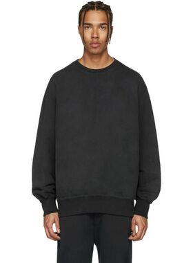 YEEZY  season 4  Black Boxy Crewneck Sweatshirt  纯色卫衣