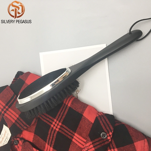 多功能家用刷子清洁刷衣物双面除尘刷长柄毛刷大衣刷黑色猪鬃毛刷