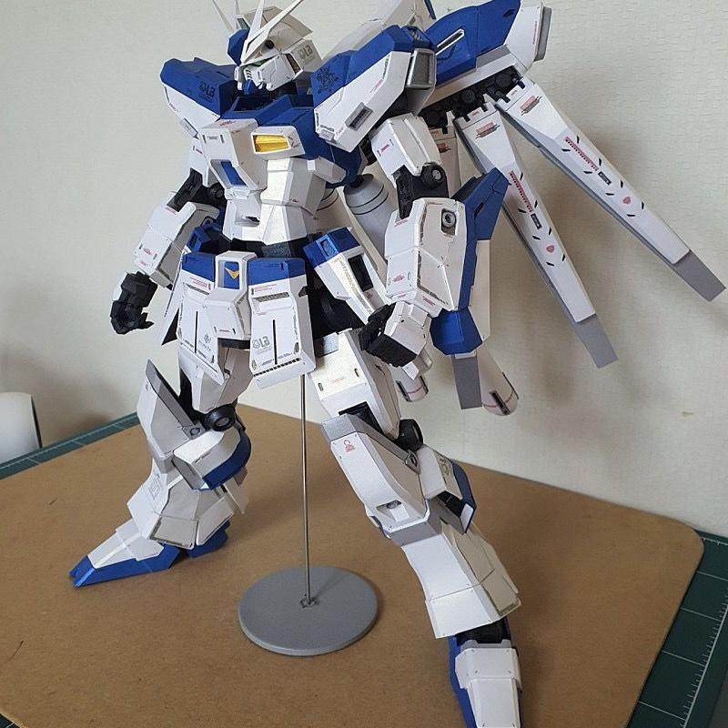 K纸魂 ETTE新款海牛高达RX93-2 HI-NU纸模型DIY全进口珠光