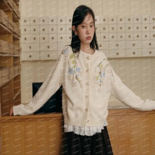 QSONETWO2025新款韩版时尚气质百搭显瘦韩系针织开衫