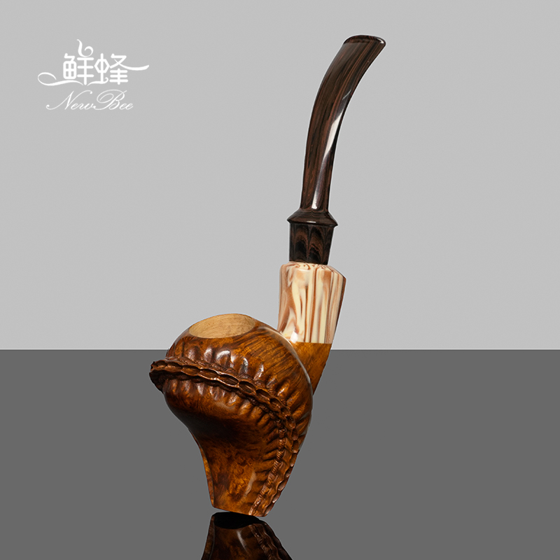 NewBee石楠木烟斗男士自由式手工斗实木传统老式过滤专用烟具配件