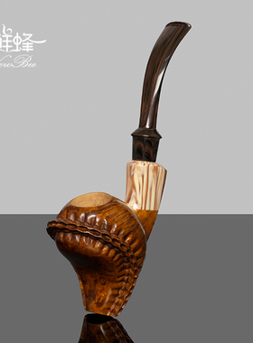 NewBee石楠木烟斗男士自由式手工斗实木传统老式过滤专用烟具配件