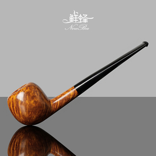 NewBee鲜蜂石楠木烟斗男士撞球苹果王子烟斗手工实木直柄老式过滤
