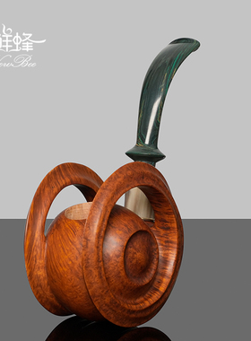 NewBee石楠木烟斗手工实木自由式军插斗传统老式过滤男士专用烟具