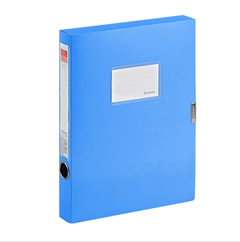 蓝色档案盒齐心背宽35mm
