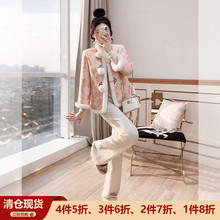 新中式外套国风棉服2025新款女装棉衣汉服唐装夹棉上衣冬季花棉袄