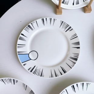 可爱创意伸出圆手陶瓷盘套装陶瓷盘子平盘汤盘陶瓷面碗汤碗嗦粉碗