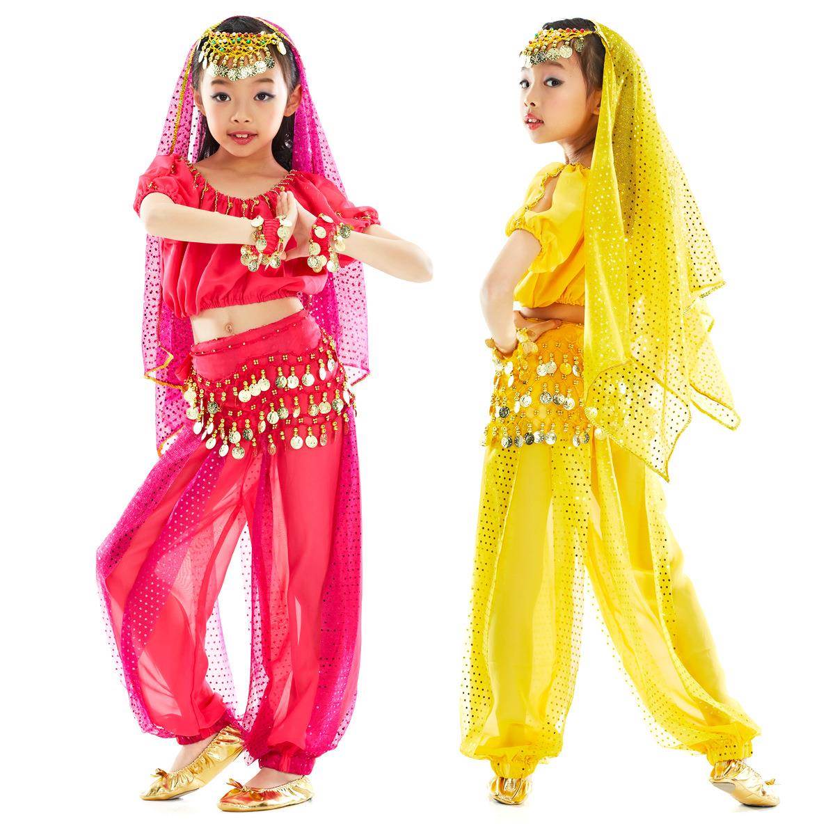 六一儿童节肚皮舞套装印度舞少儿演出服套装舞蹈表演服
