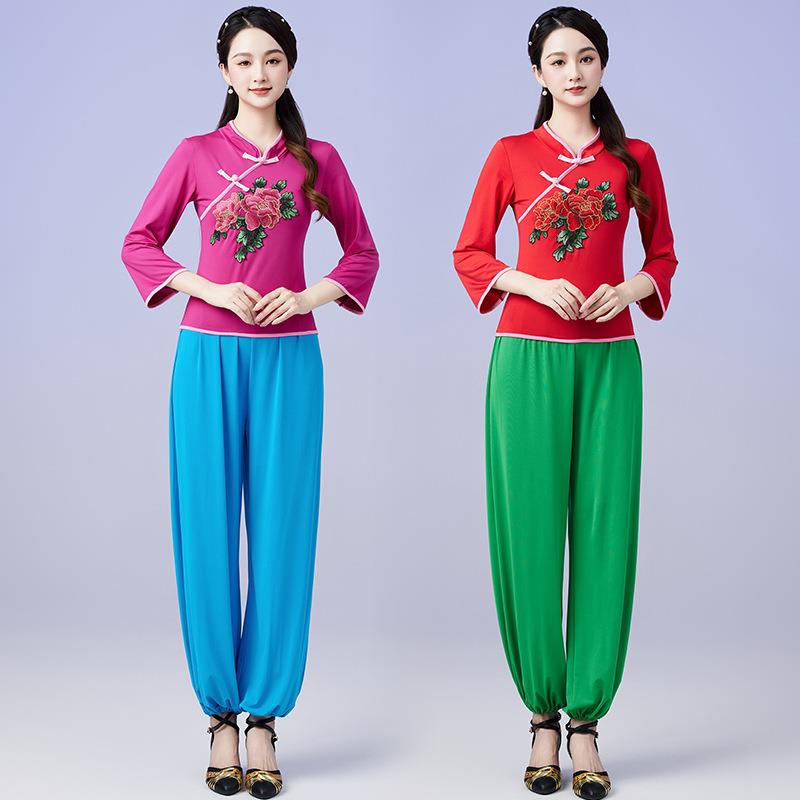 广场舞服装新款秧歌服古典舞民族舞蹈中国风表演服套装2410