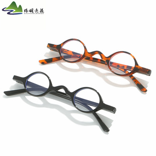 复古全框弹簧腿小圆框防蓝光老花镜太子镜跨境电商款 文艺范阅读镜