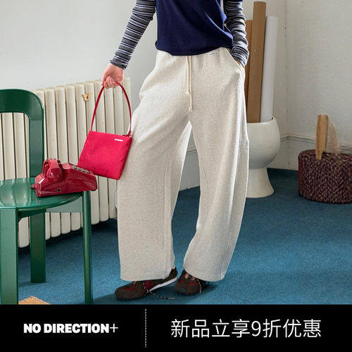 棉麻抽绳宽松立体感气球卫裤
