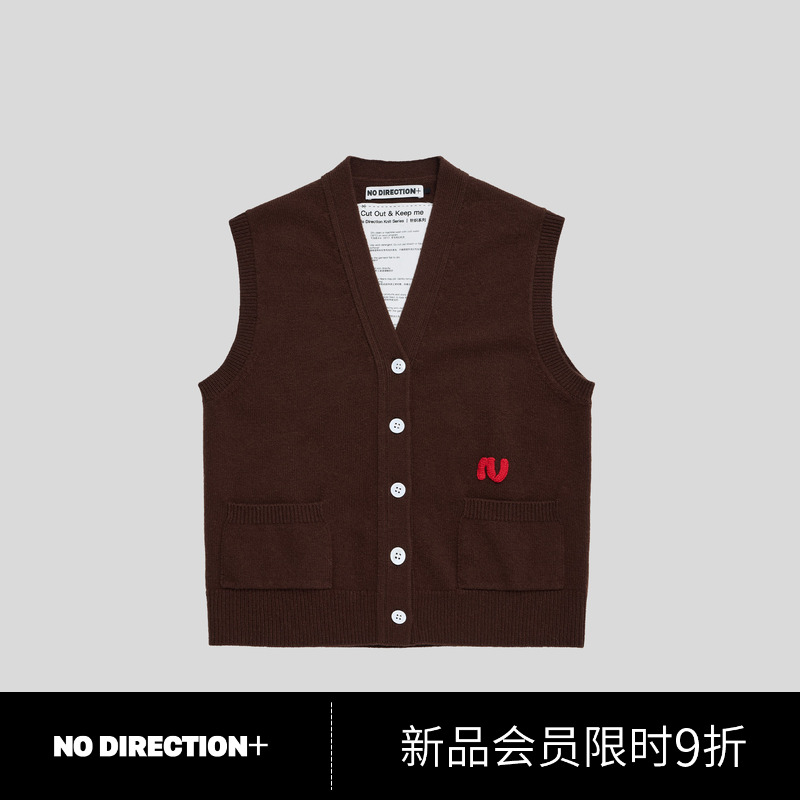 NODIRECTION+手工钩针字母背心