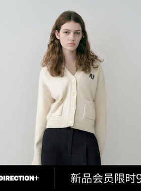 NO DIRECTION+ 手工钩针字母V领开衫N540222603C10