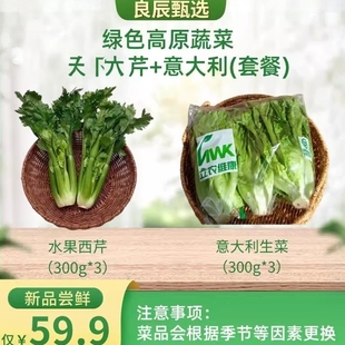 300g 意大利生菜各3包 顺丰包中秋 水果西芹 立农维康双拼套餐