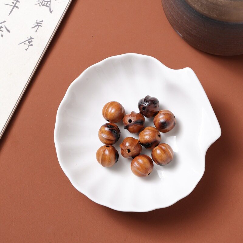 雷击枣木南瓜珠黑檀木配饰手链diy饰品文玩芭比檀木配件手串珠
