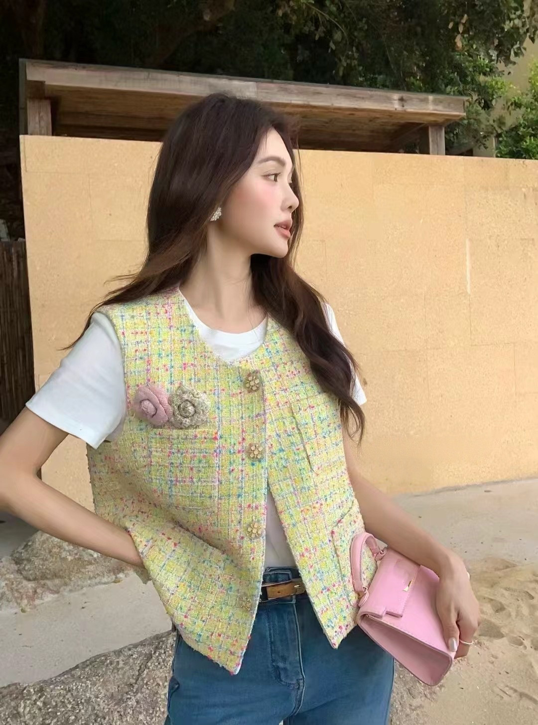 小香风闺蜜同款马甲背心女2026年新款高级感名媛气质显瘦百搭上衣