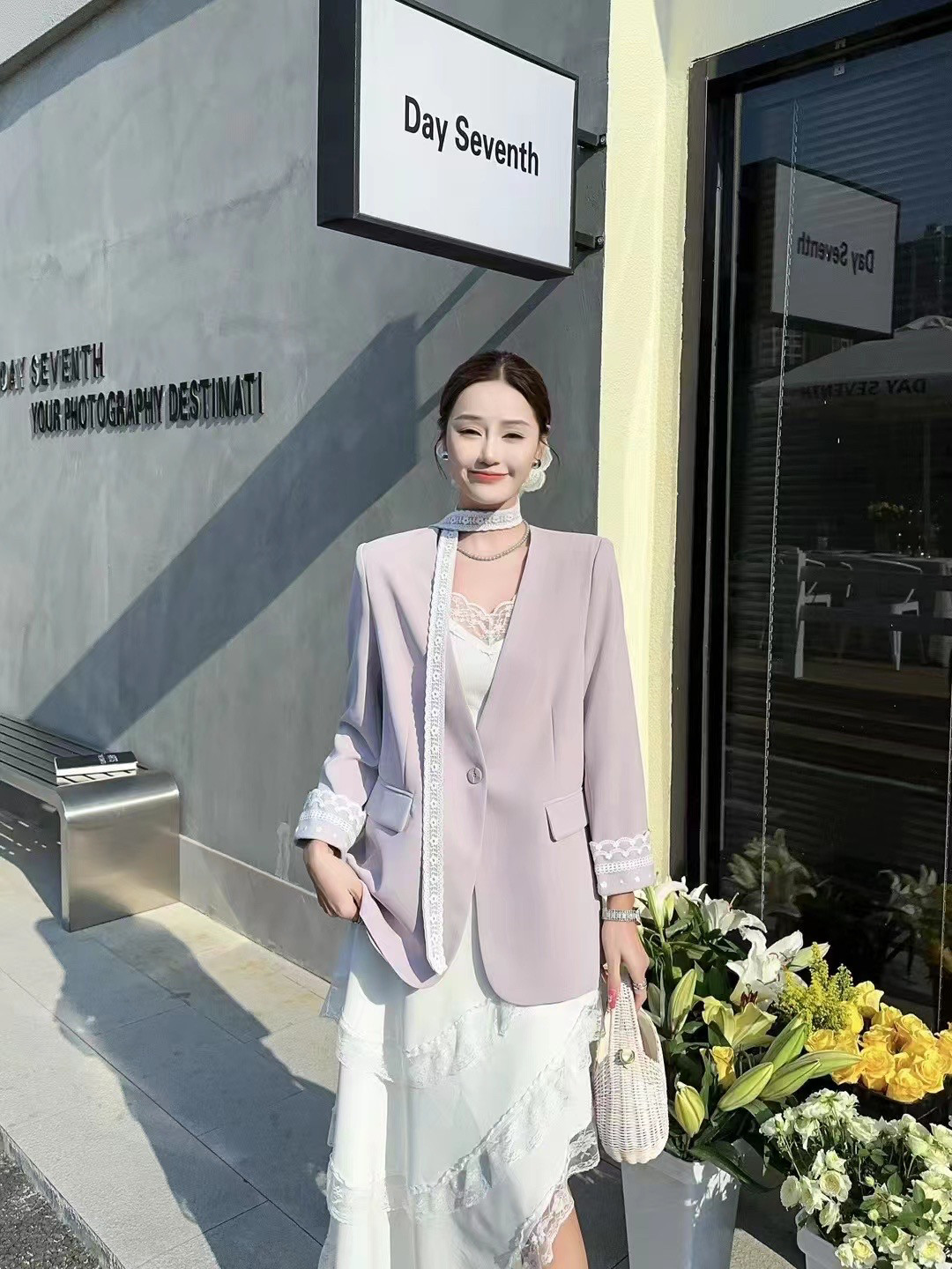 小香风西装外套女2025新款春秋气质名媛时尚高级感小个子紫色上衣