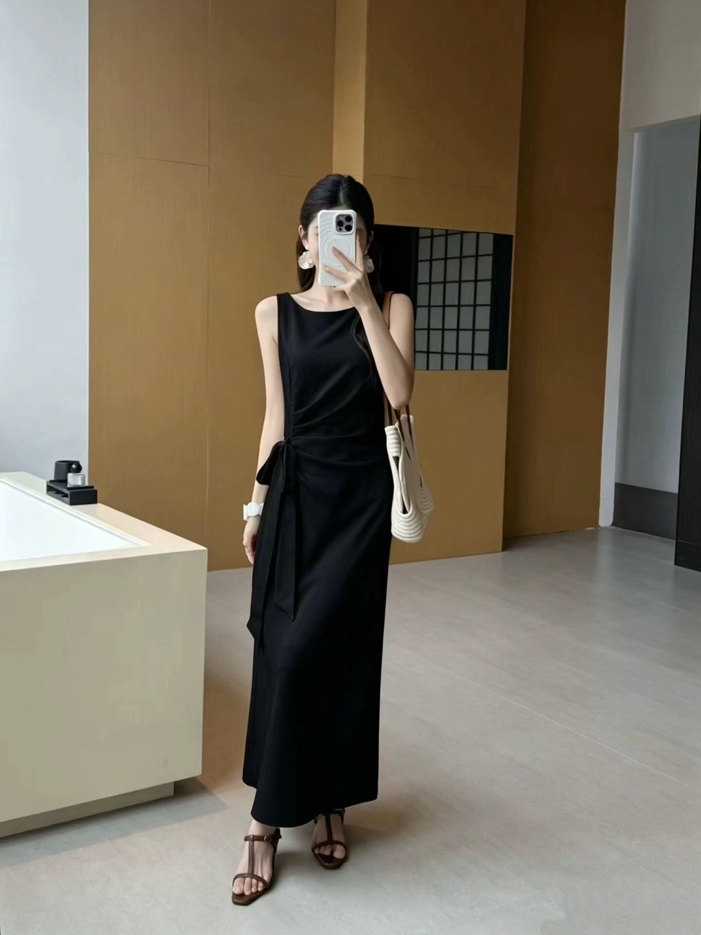 法式复古高级感气质连衣裙2026年新款夏季女收腰显瘦百搭长裙子
