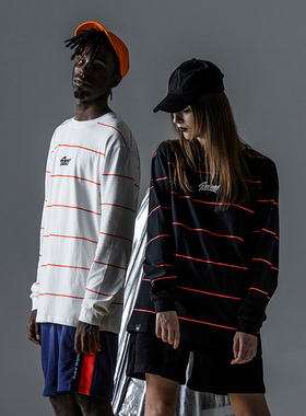 S.view Bouboo布布同款logo印花长袖t恤秋衣嘻哈潮牌街头男女情侣