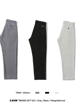 Sview 新款暗条POPPING街舞比赛条纹西裤春夏流行直筒宽松长裤